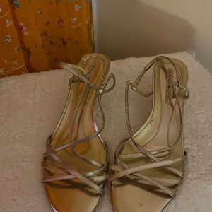 Gold strap sandals